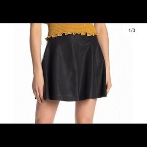 Leather skater skirt